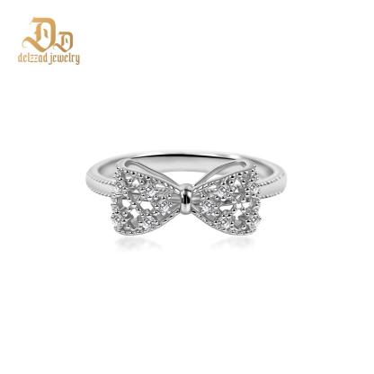 Eternal Bow Ring Bow-knot Ring Dreamy Knot Ring Synthetic Moissanite Ring Jewelry S925 Band