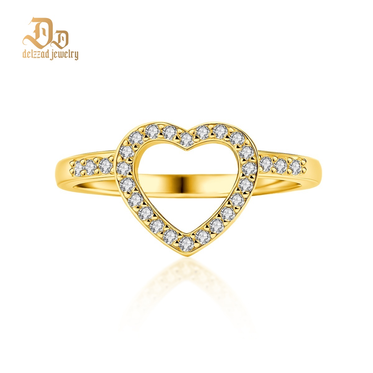 Halo Heart Cut Ring Set Heart Pair Stacking Ring Band D Color VVS Synthetic Moissanite Ring Jewelry Copper Band Wedding Band Engagement Ring Set Promise Ring