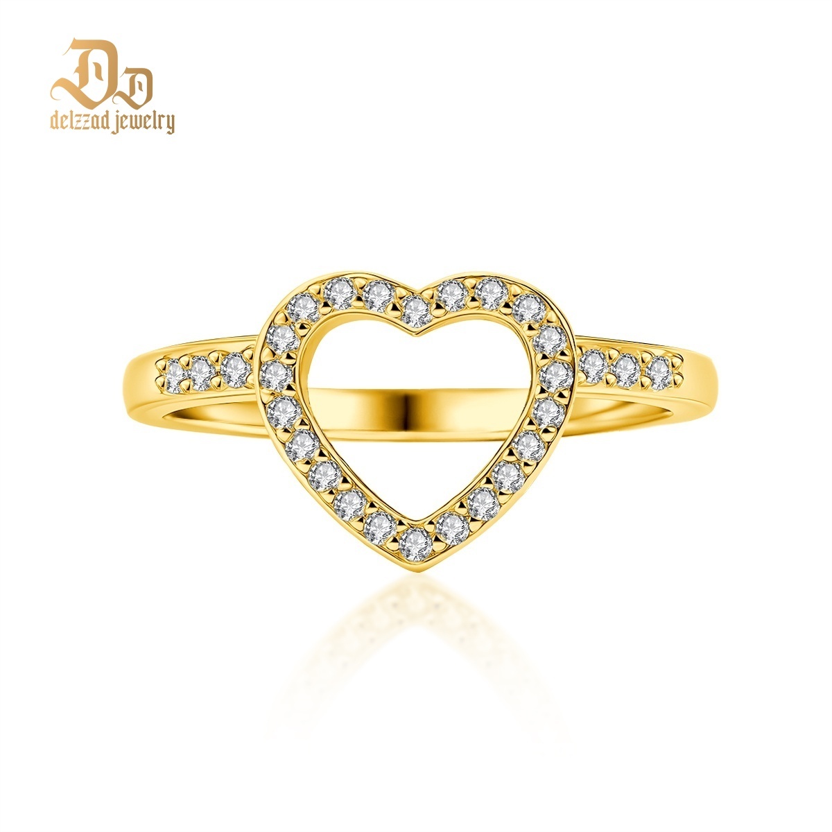 Halo Heart Cut Ring Set Heart Pair Stacking Ring Band D Color VVS Synthetic Moissanite Ring Jewelry Copper Band Wedding Band Engagement Ring Set Promise Ring