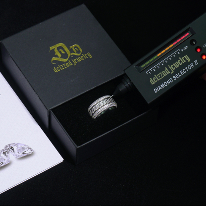 CZ/Moissanite 5-Layer Iced Rotatable Cuban Ring