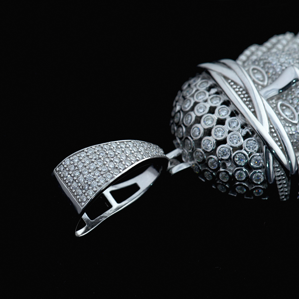 Hip Hop Statue Charm Pendant Necklace Synthetic Moissanite Pendant Necklace S925 Chain