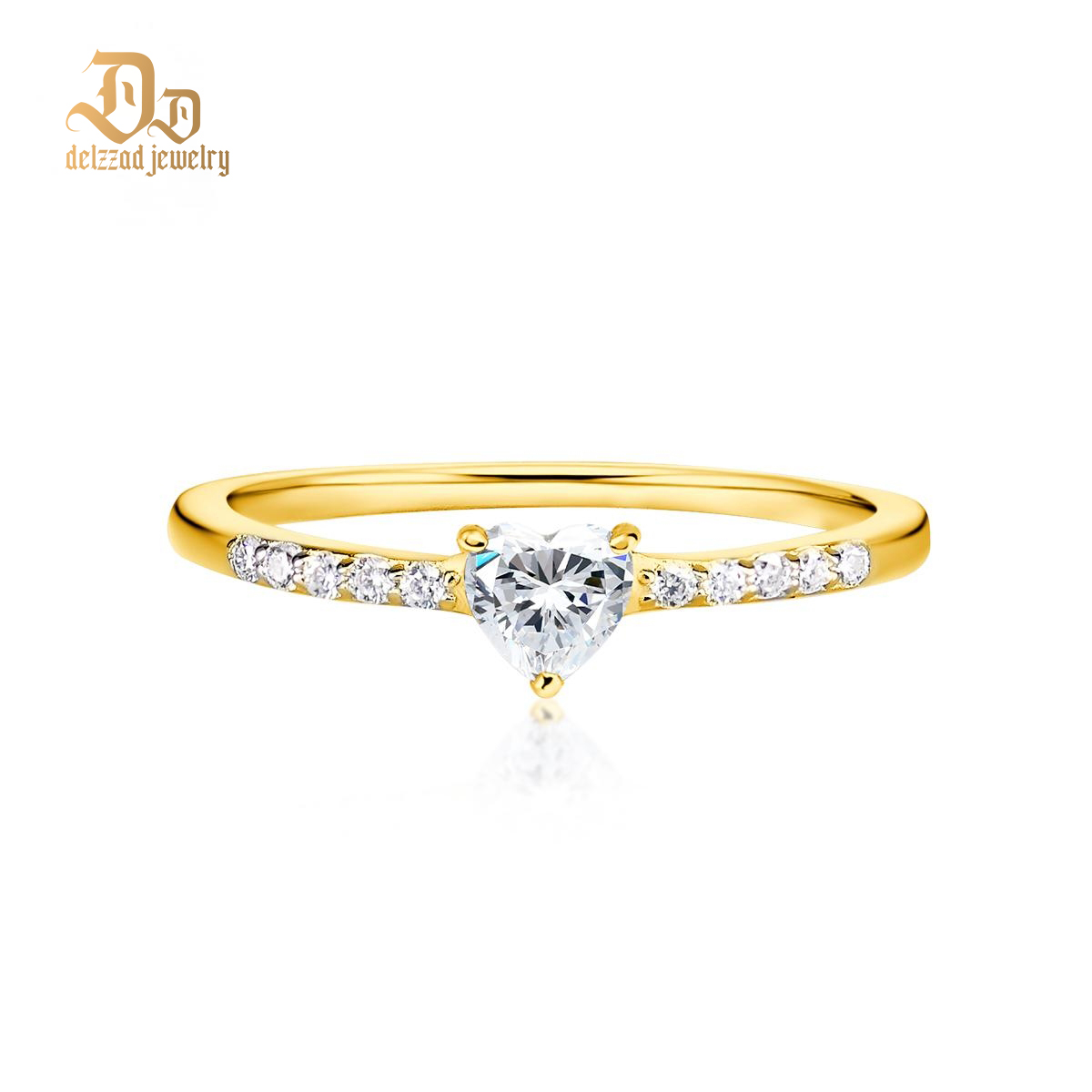 S925 Chic Iced Out Heart Ring Band D Color VVS Synthetic Moissanite Women Ring Perfect for Engagement Wedding Anniversary Mother's Day Gifts