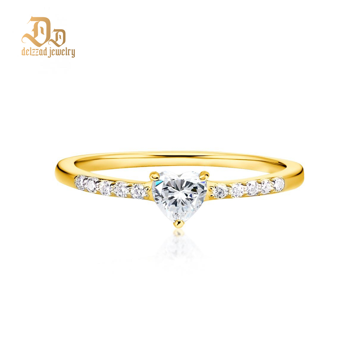 S925 Chic Iced Out Heart Ring Band D Color VVS Synthetic Moissanite Women Ring Perfect for Engagement Wedding Anniversary Mother's Day Gifts