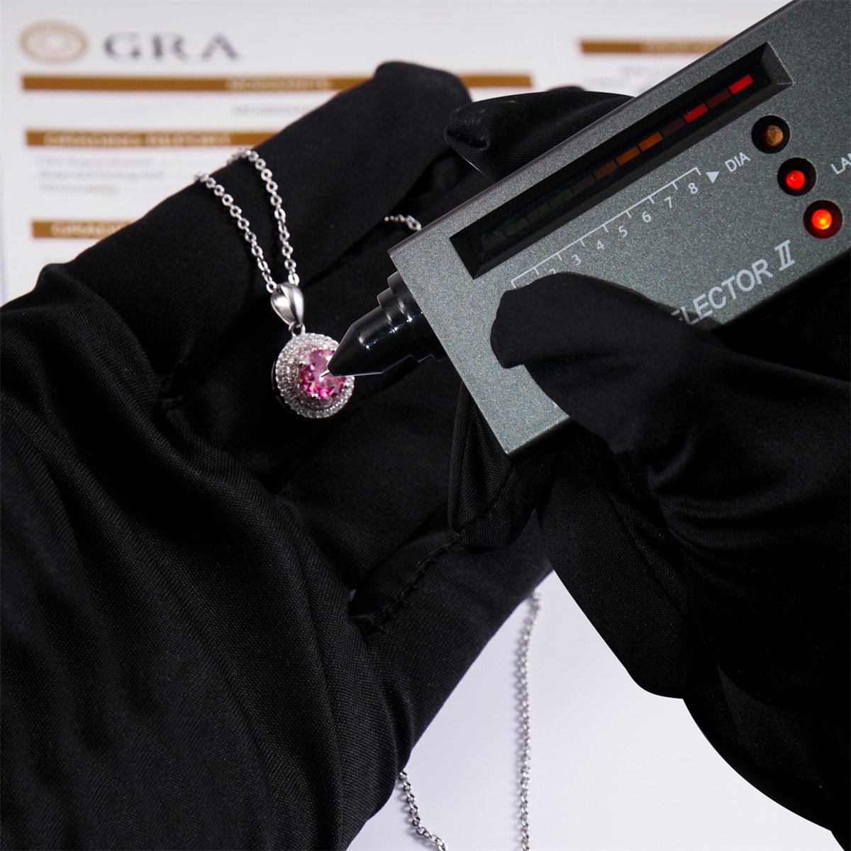 1ct Pink Cake Pendant Necklace Round Synthetic Moissanite Necklace S925 Chain