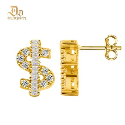 Dazzling USD Stud Earrings VVS Synthetic Moissanite Earrings S925/Copper