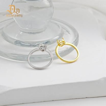 1ct Heart Ring Band Synthetic Moissanite S925 Solitaire Love Women Ring Perfect for Any Occasion & Everyday Wear Birthday Anniversary Mother's Day Gift for Men Women