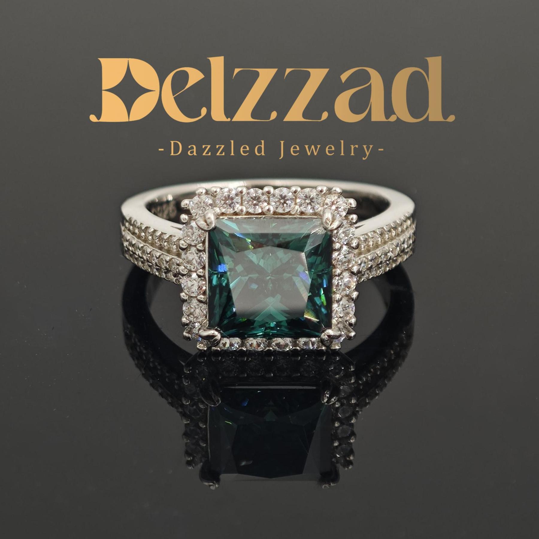 3ct S925 Princess Synthetic Moissanite Halo Ring