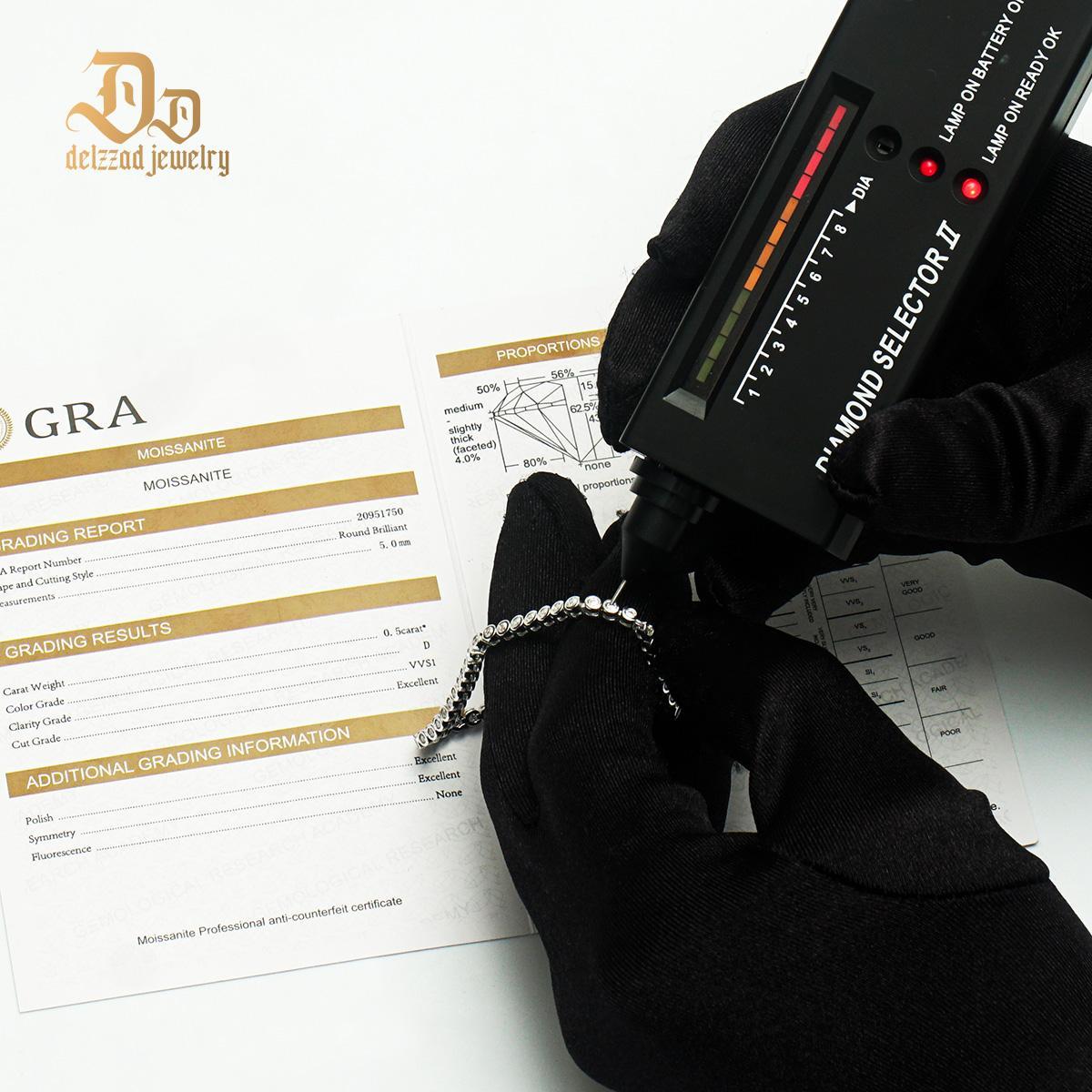 2mm VVS D Color S925 Sterling Silver Synthetic Moissanite Tennis Bracelet