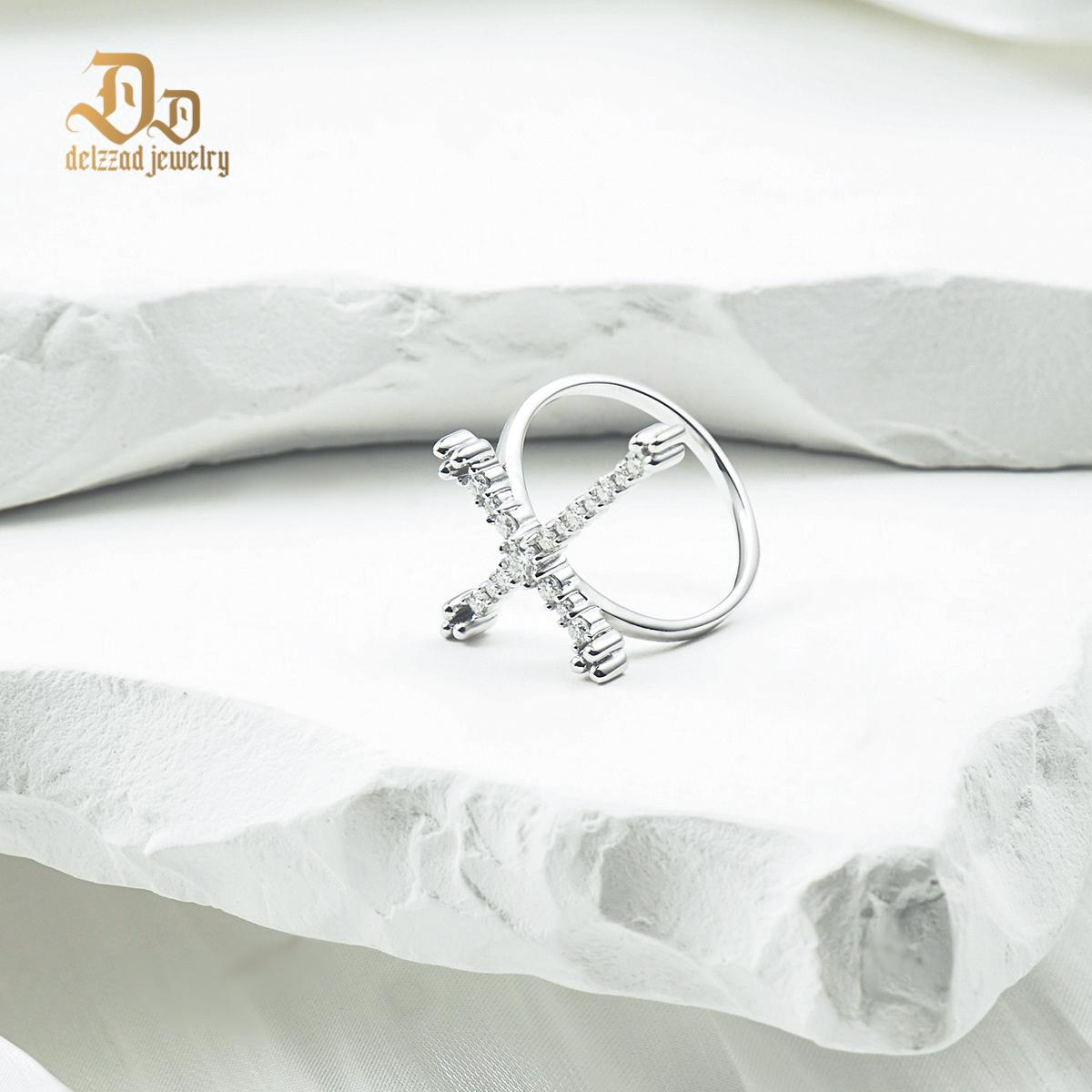 Hip Hop Cross Ring D Color VVS Synthetic Moissanite S925 Unisex Ring