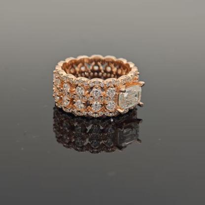 1ct Octagon Synthetic Moissanite Luxury Ring In 925 Sterling Silver