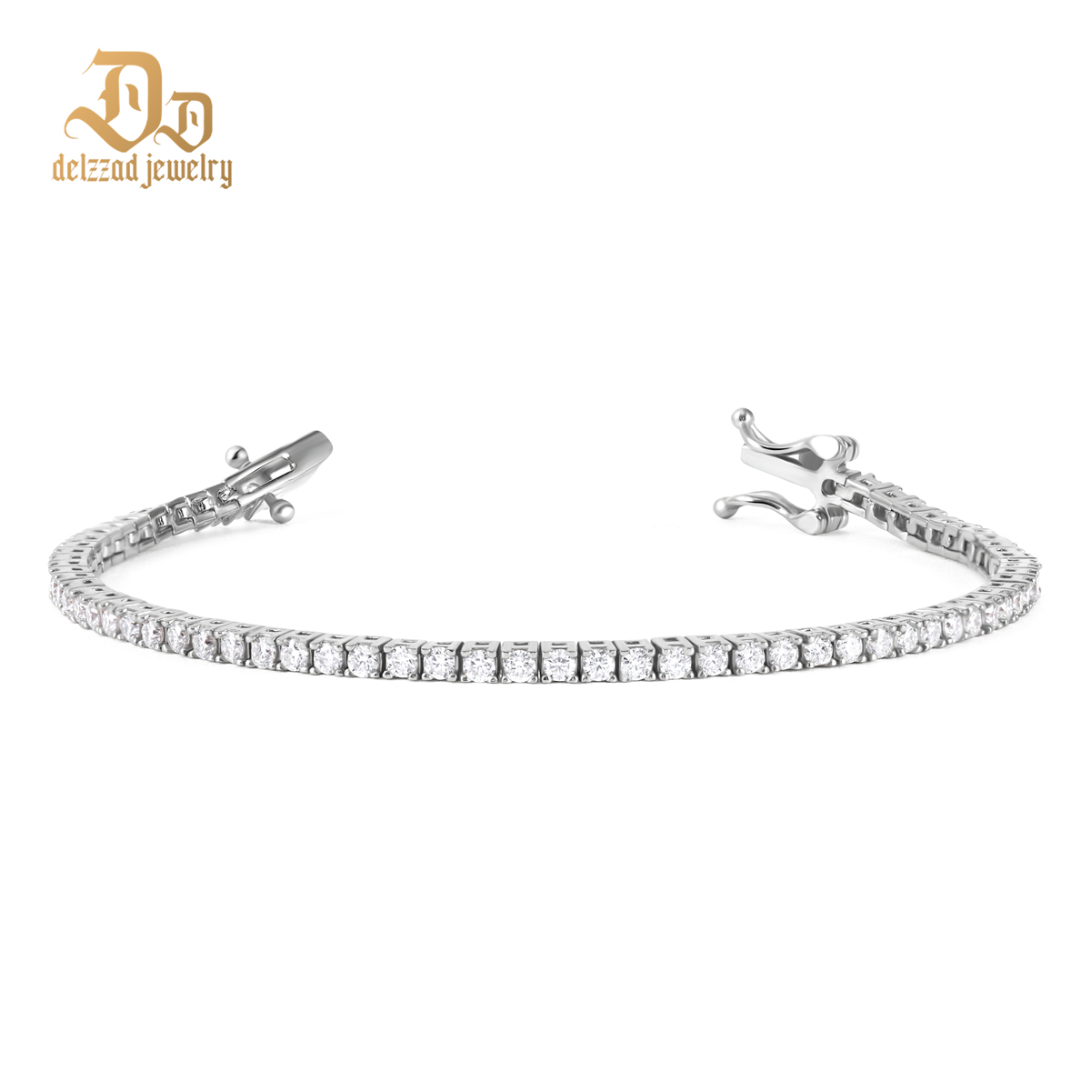 6-8inch and 2-6.5mm stoneS925 VVS Synthetic Moissanite Hip Hop