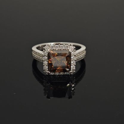 3ct S925 Princess Synthetic Moissanite Halo Ring