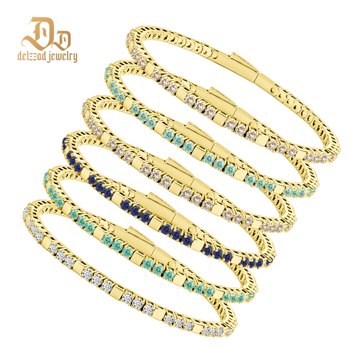 5.4ct Quiet Luxury Tennis Bangle Secret Code Tennis Bracelet VVS Synthetic Moissanite Bracelet Bangle Copper Chain for Women Men