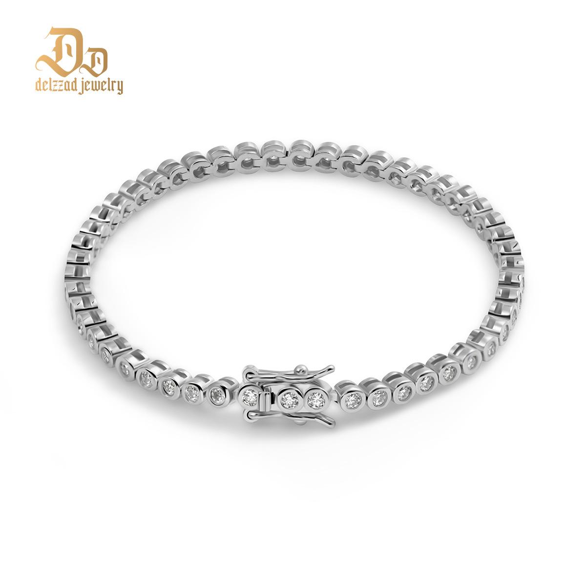 2mm VVS D Color S925 Sterling Silver Synthetic Moissanite Tennis Bracelet