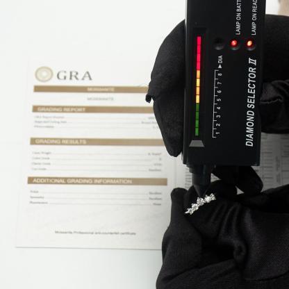 Delzzad Curved Band Round Synthetic Moissanite S925 Ring Band Jewelry