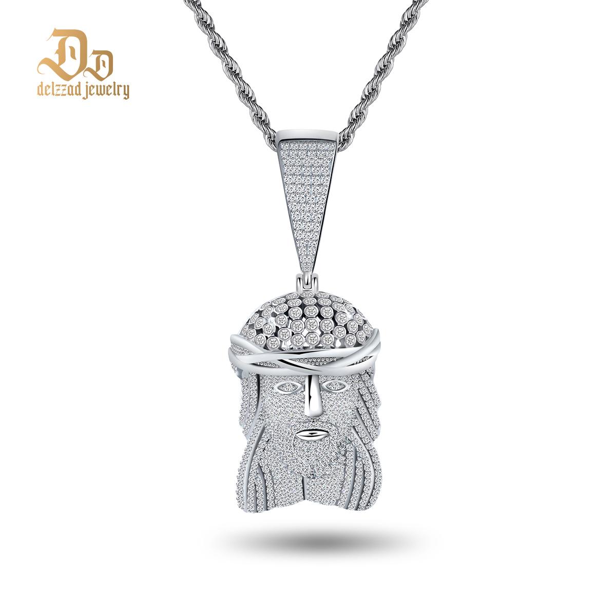Hip Hop Statue Charm Pendant Necklace Synthetic Moissanite Pendant Necklace S925 Chain
