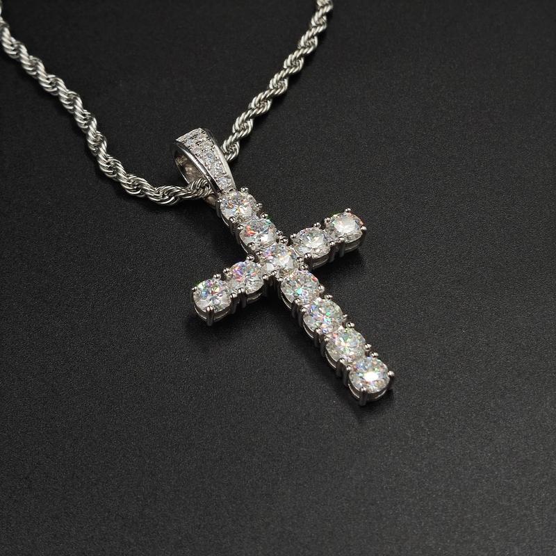 Delzzad Unisex Classic Cross Pendant Necklace Christmas Gifts for Men Women