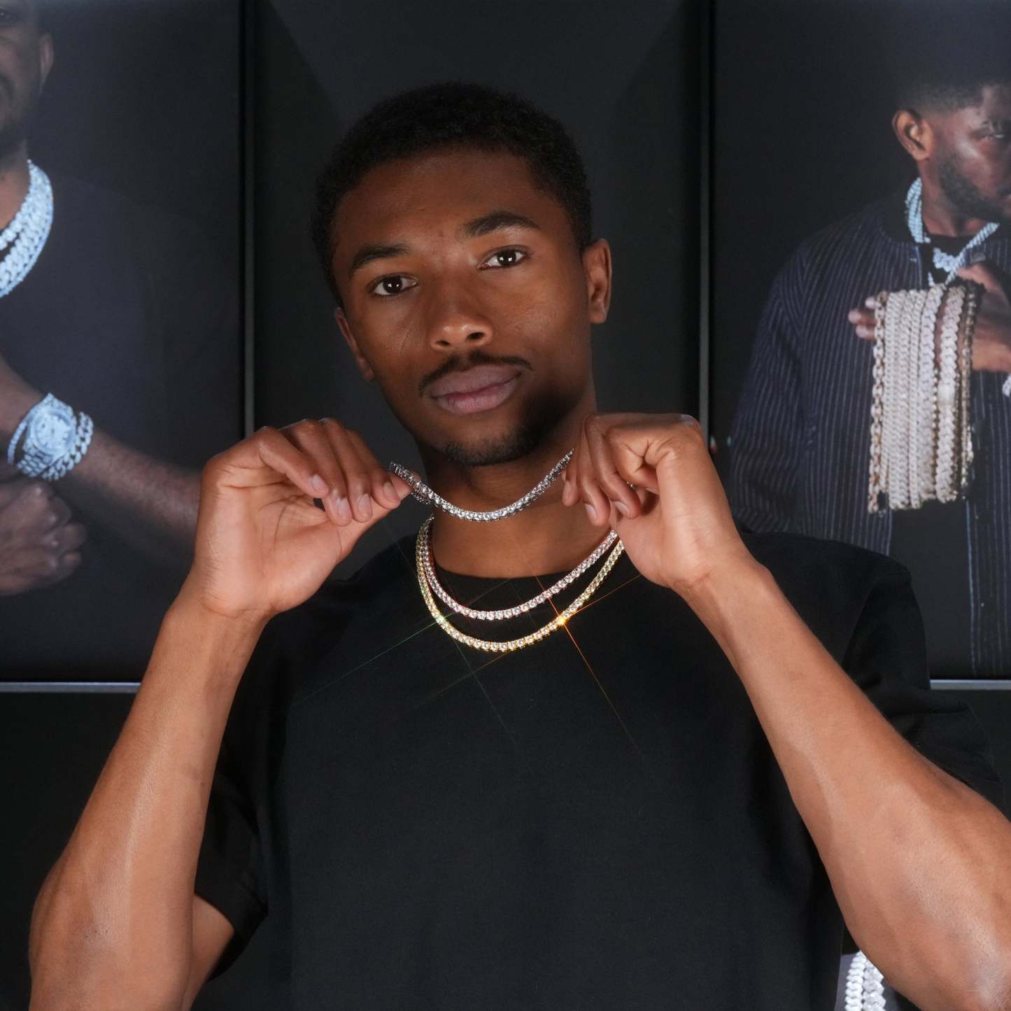 5mm  18K Gold-Plated Iced AAA CZ BlingBling Tennis Chain Single Row