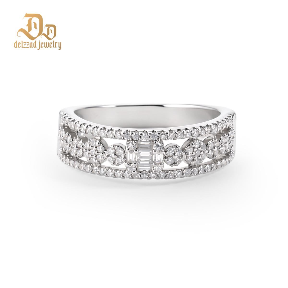 0.4ct Stellar Lattice Antique Lace Charm Ring VVS Synthetic Moissanite Ring Jewelry Copper Band