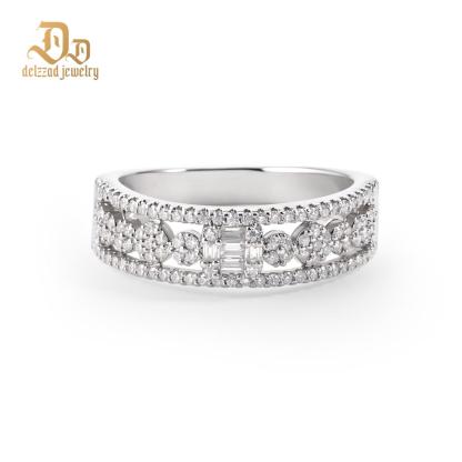 0.4ct Stellar Lattice Antique Lace Charm Ring VVS Synthetic Moissanite Ring Jewelry Copper Band