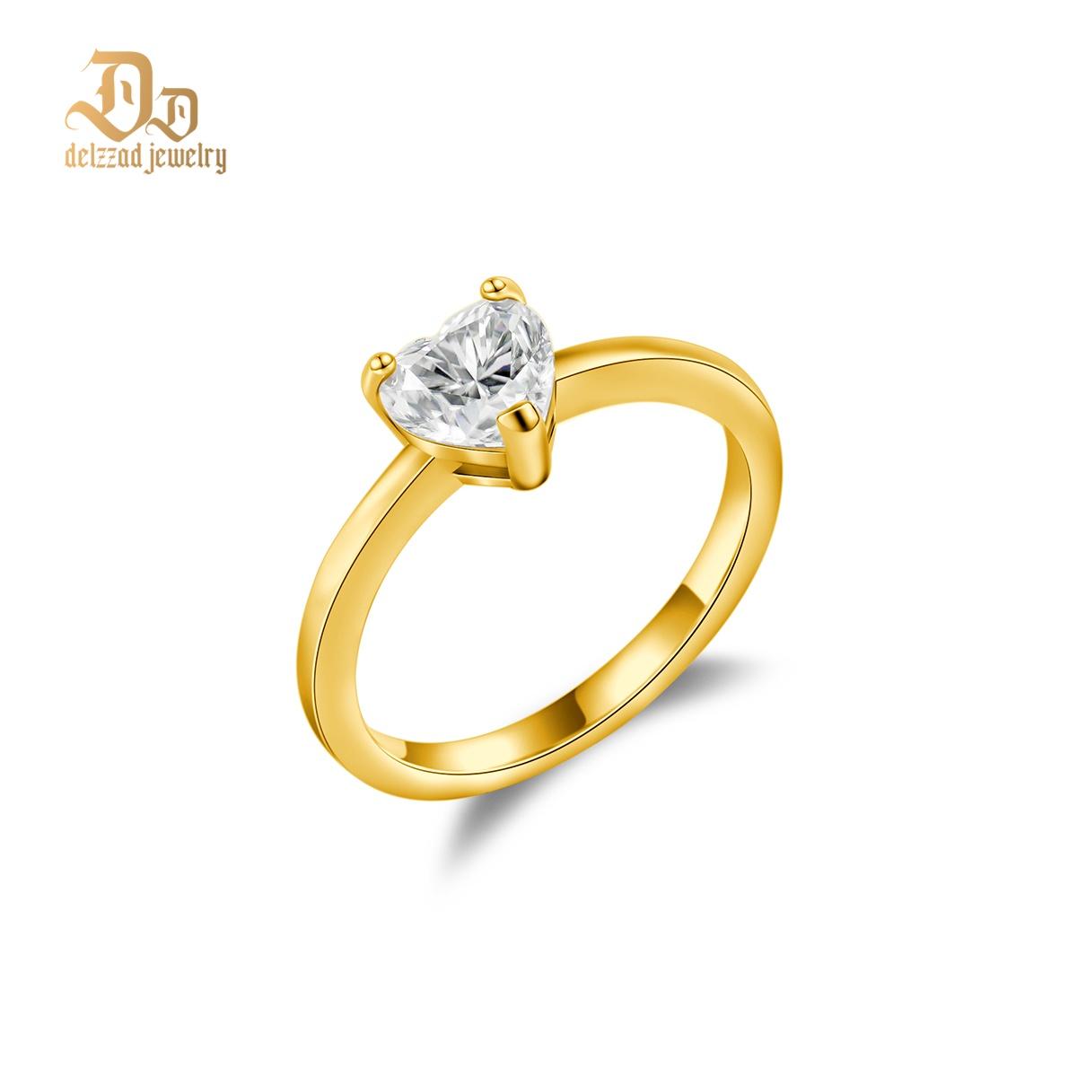 1ct Heart Ring Band Synthetic Moissanite S925 Solitaire Love Women Ring Perfect for Any Occasion & Everyday Wear Birthday Anniversary Mother's Day Gift for Men Women
