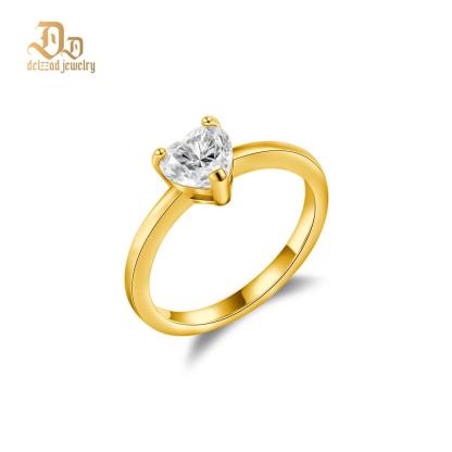 1ct Heart Ring Band Synthetic Moissanite S925 Solitaire Love Women Ring Perfect for Any Occasion & Everyday Wear Birthday Anniversary Mother's Day Gift for Men Women