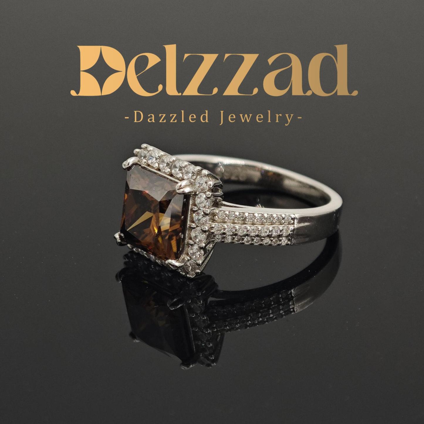 3ct S925 Princess Synthetic Moissanite Halo Ring