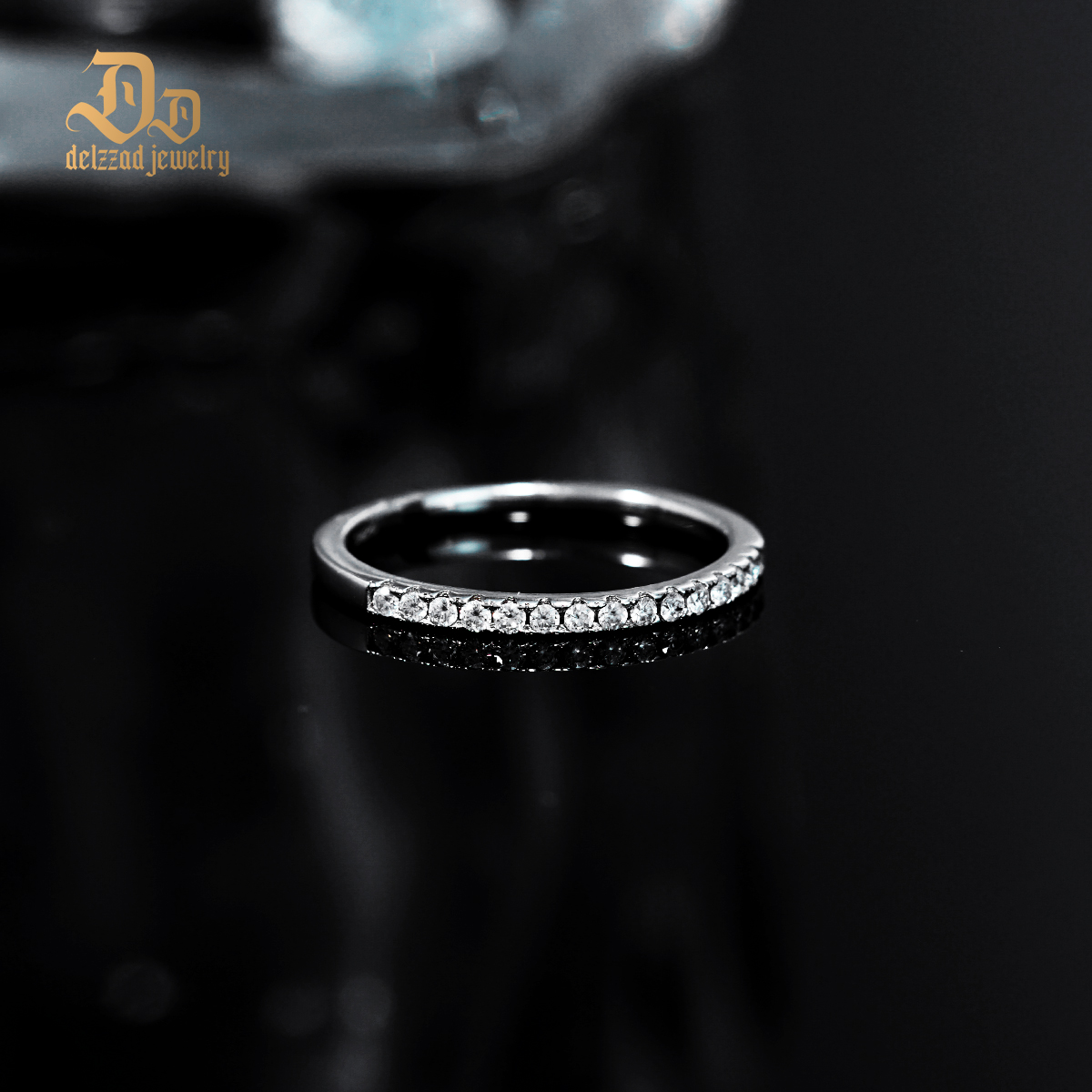 0.2ct S925 Round Synthetic Moissanite Wedding Bridal Set Band