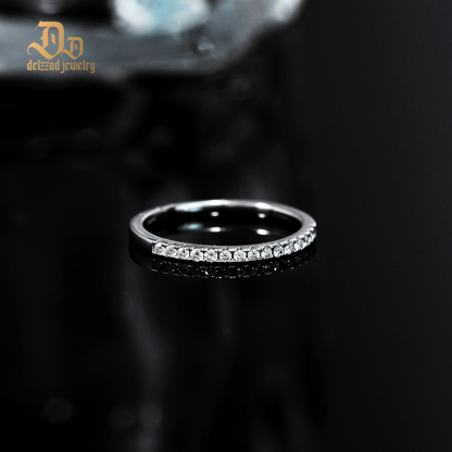 0.2ct S925 Round Synthetic Moissanite Wedding Bridal Set Band