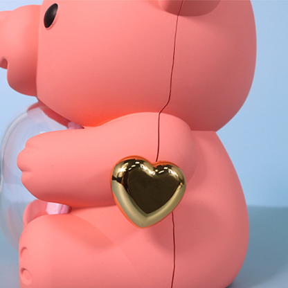 Delzzad Romantic Eternal Rose Cute Hug Bear Jewelry Box - Perfect Valentine's Day Christmas Gift for Her