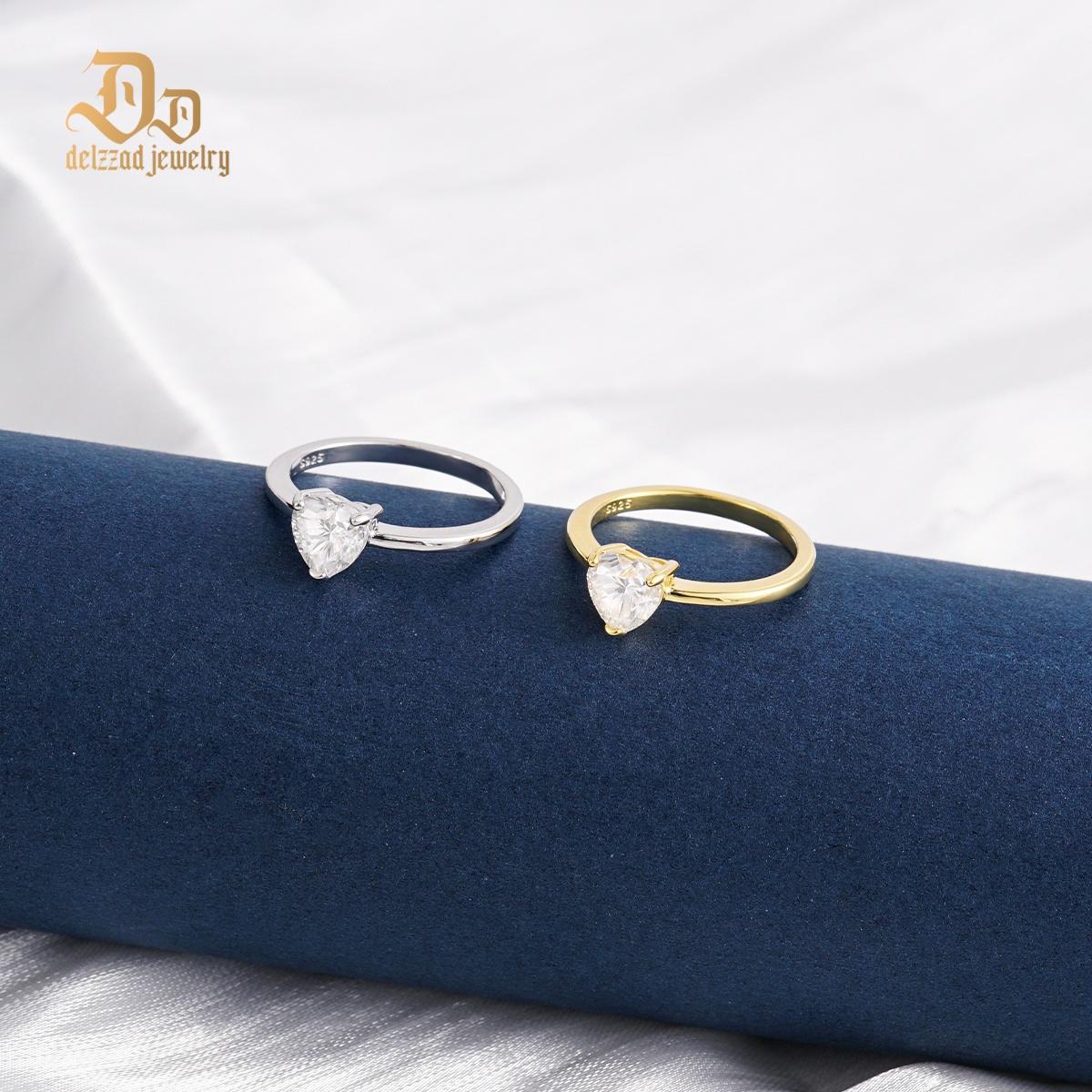 1ct Heart Ring Band Synthetic Moissanite S925 Solitaire Love Women Ring Perfect for Any Occasion & Everyday Wear Birthday Anniversary Mother's Day Gift for Men Women