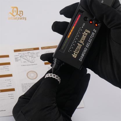 1.4ct Round Cuban Ring Synthetic Moissanite S925 Unisex Ring