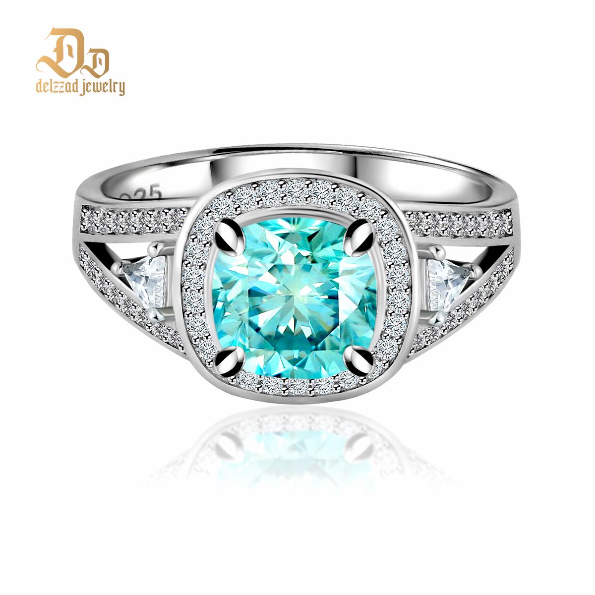 2.5ct Cushion Synthetic Moissanite Catheral Ring In 925 Sterling Silver