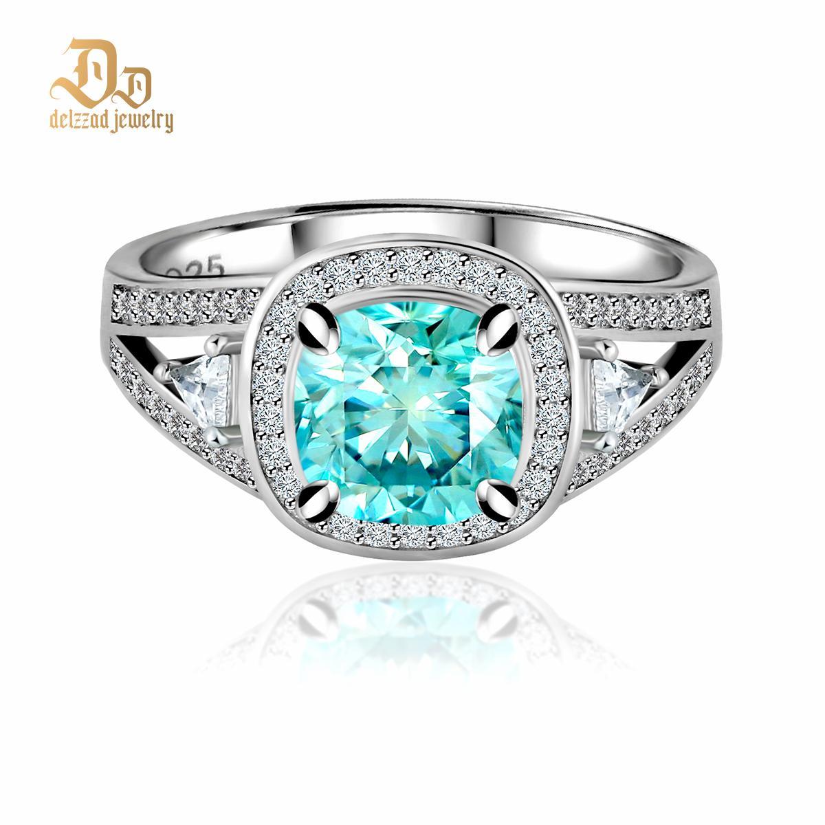 2.5ct Cushion Synthetic Moissanite Catheral Ring In 925 Sterling Silver