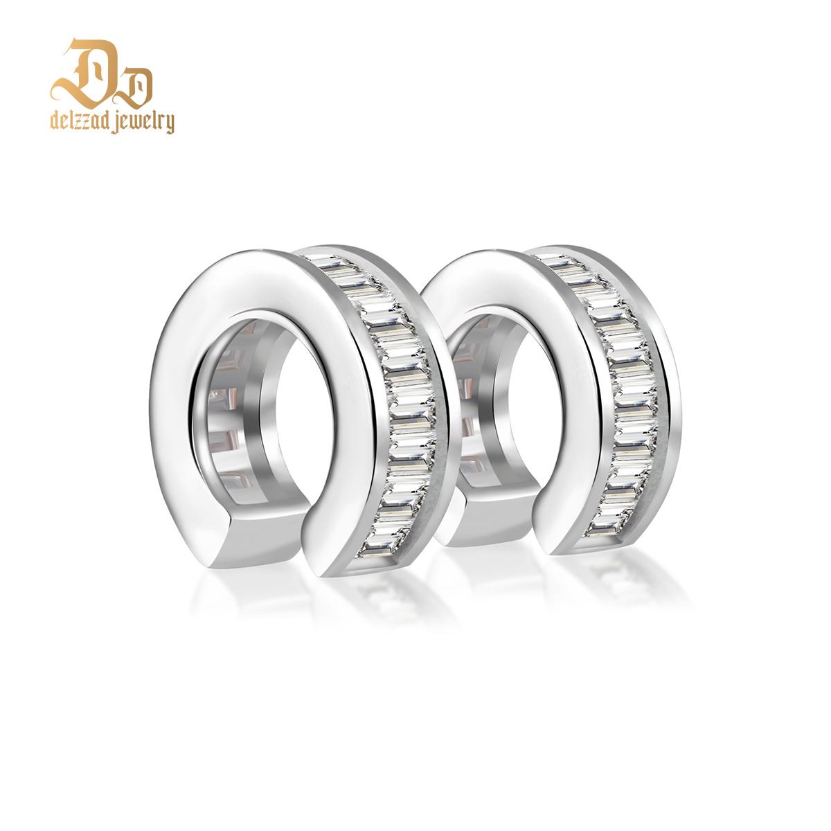 Baguette Single Ear Cuff S925 VVS Synthetic Moissanite Unisex Earrings