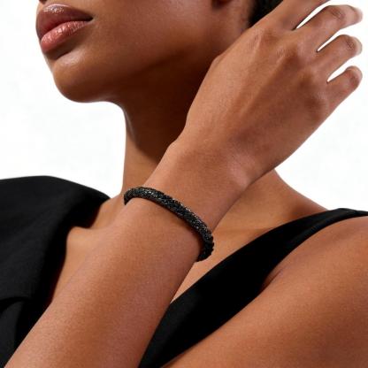 1.2ct Sculpted Cable Bangle Twisted Bangle Bracelet Synthetic Moissanite/Zirconia Bangle S925/Copper