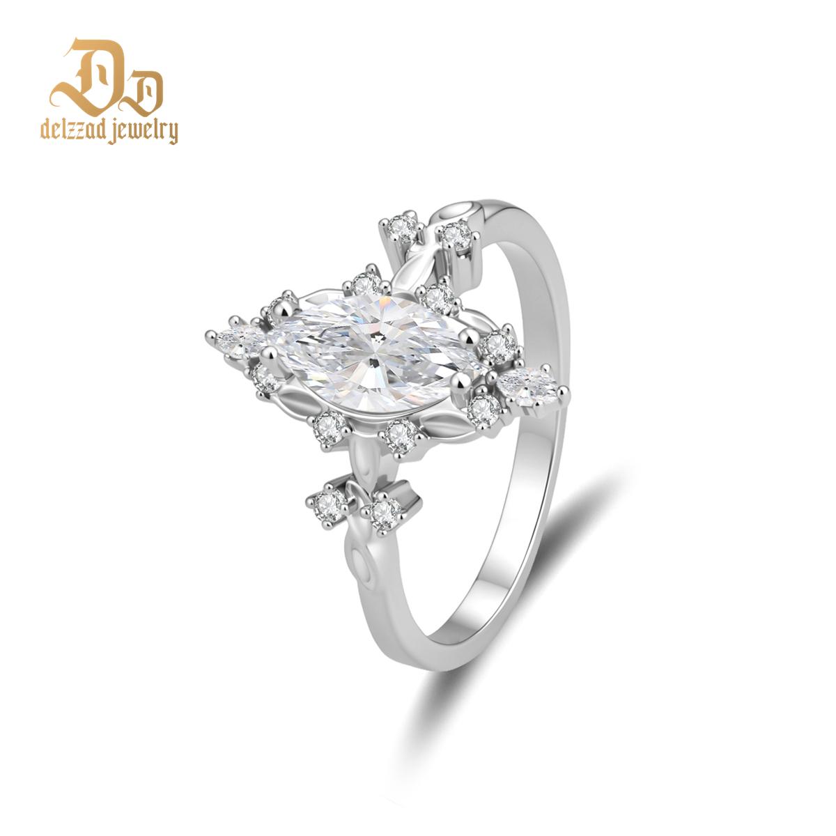 14K Gold-Plated 1.2ct The Duchess Heirloom Ring Vintage Briar Halo Ring Band VVS Synthetic Moissanite Ring Jewelry