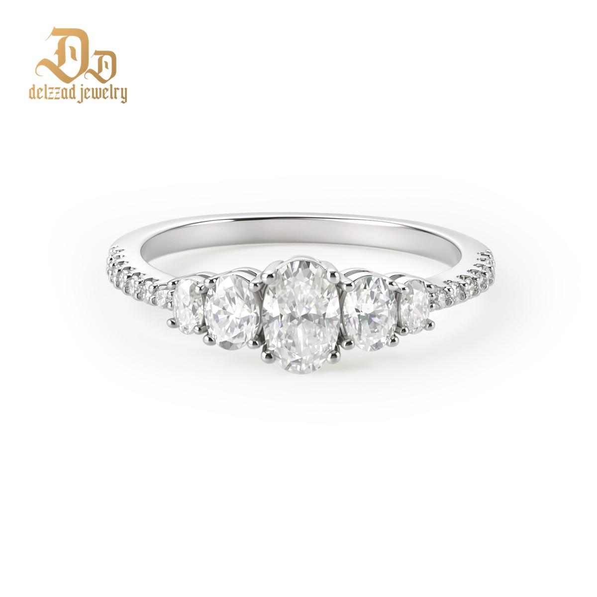 1.2ct The Heirloom Oval Ring VVS Synthetic Moissanite Ring Jewelry Copper Band