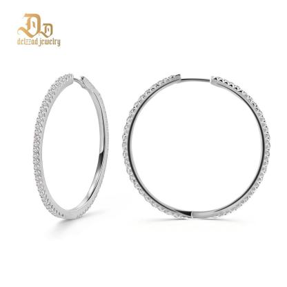 Sparkling Serenity Hoops Earrings VVS Synthetic Moissanite Earrings S925/Copper