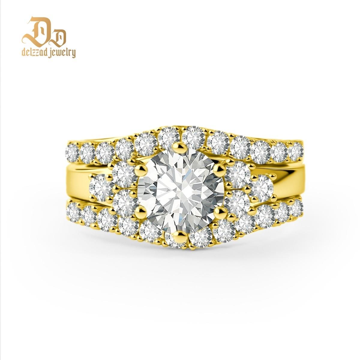 Timeless Embrace 2ct Triple Promise Ring Copper Engagement Stacking Ring VVS Synthetic Moissanite Ring Jewelry