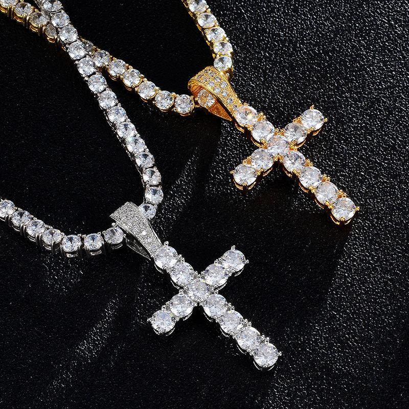 Delzzad Unisex Classic Cross Pendant Necklace Christmas Gifts for Men Women