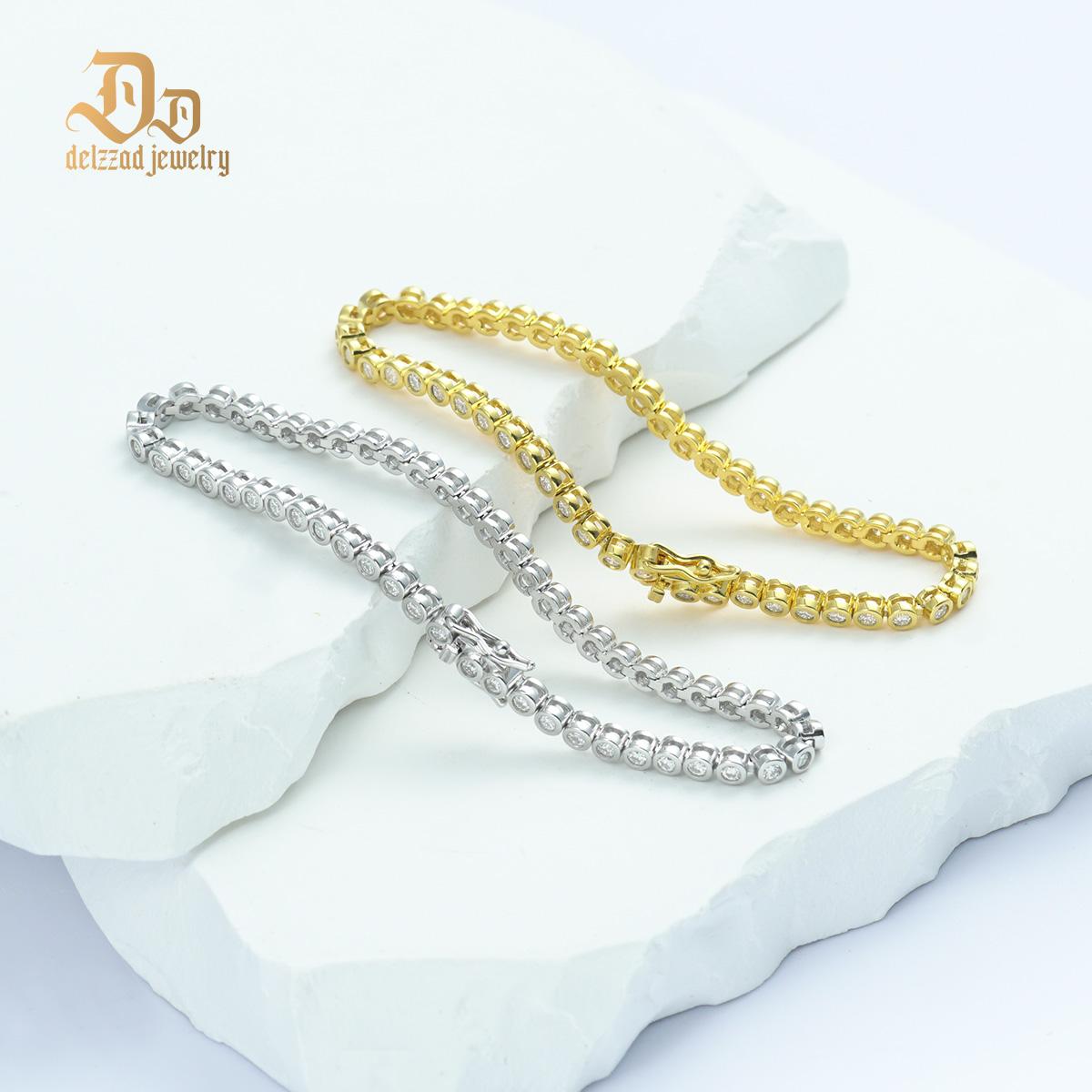 2mm VVS D Color S925 Sterling Silver Synthetic Moissanite Tennis Bracelet