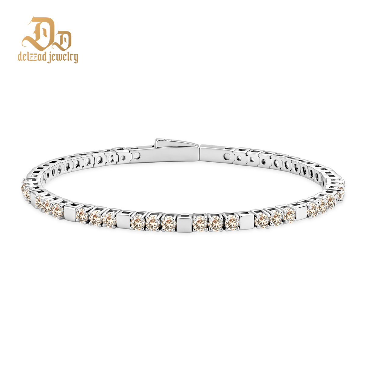 5.4ct Quiet Luxury Tennis Bangle Secret Code Tennis Bracelet VVS Synthetic Moissanite Bracelet Bangle Copper Chain for Women Men