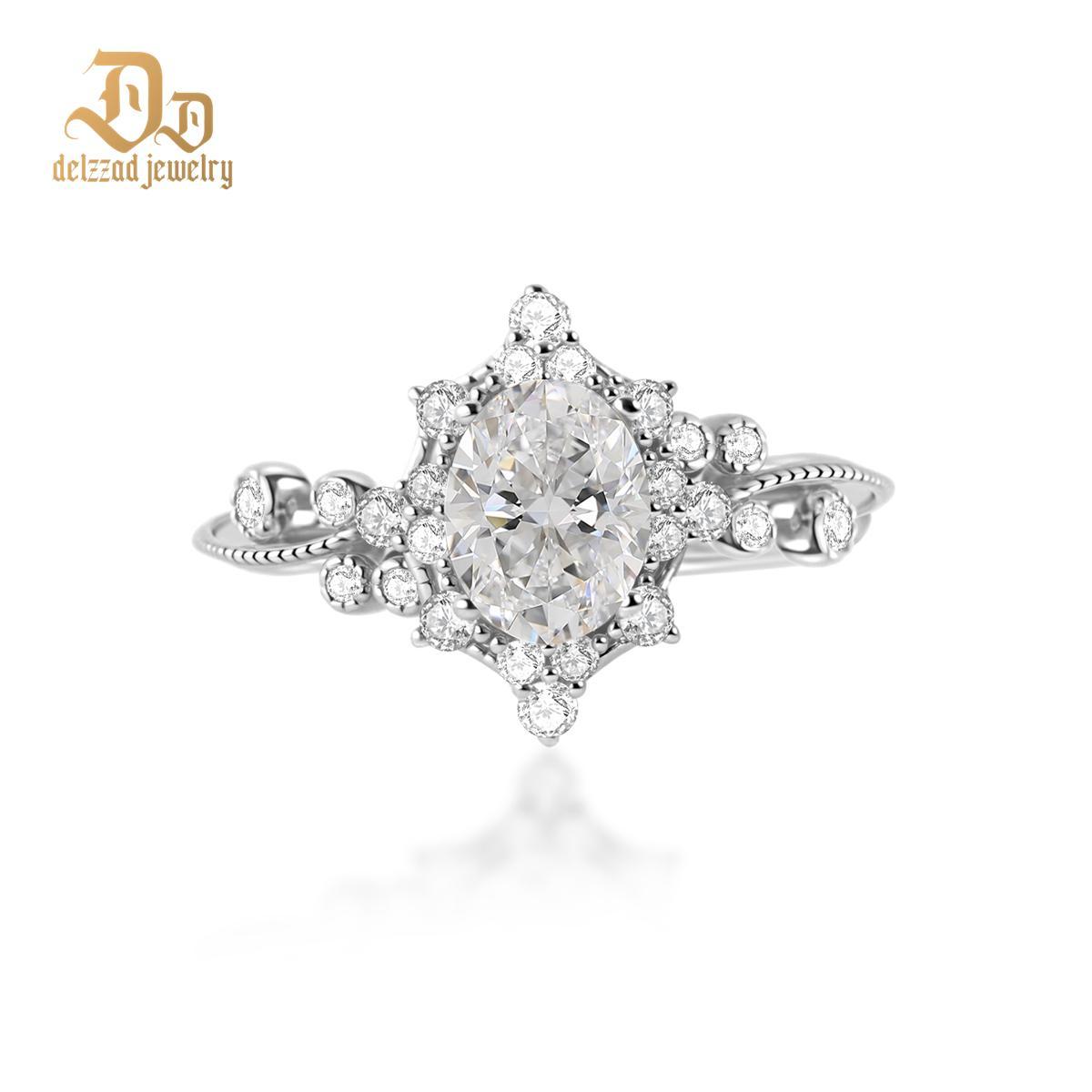 1.9ct Victorian Mirror Ring Vintage Engagement Ring Ivy & Dewdrop Band Ring VVS Synthetic Moissanite Ring Jewelry S925 Band