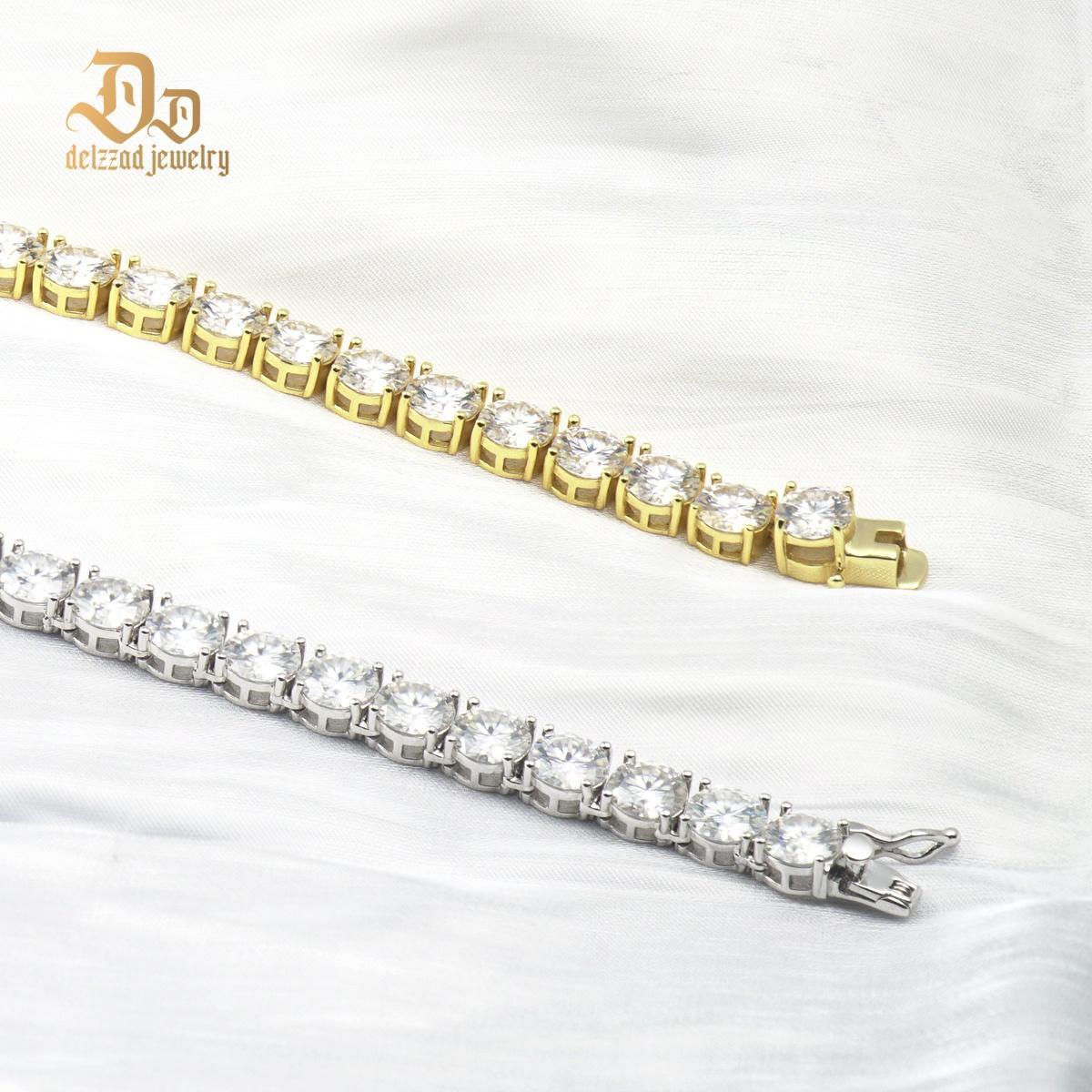 S925 VVS Synthetic Moissanite Hip Hop Tennis Bracelet
