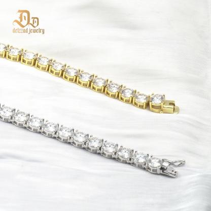 S925 VVS Synthetic Moissanite Hip Hop Tennis Bracelet