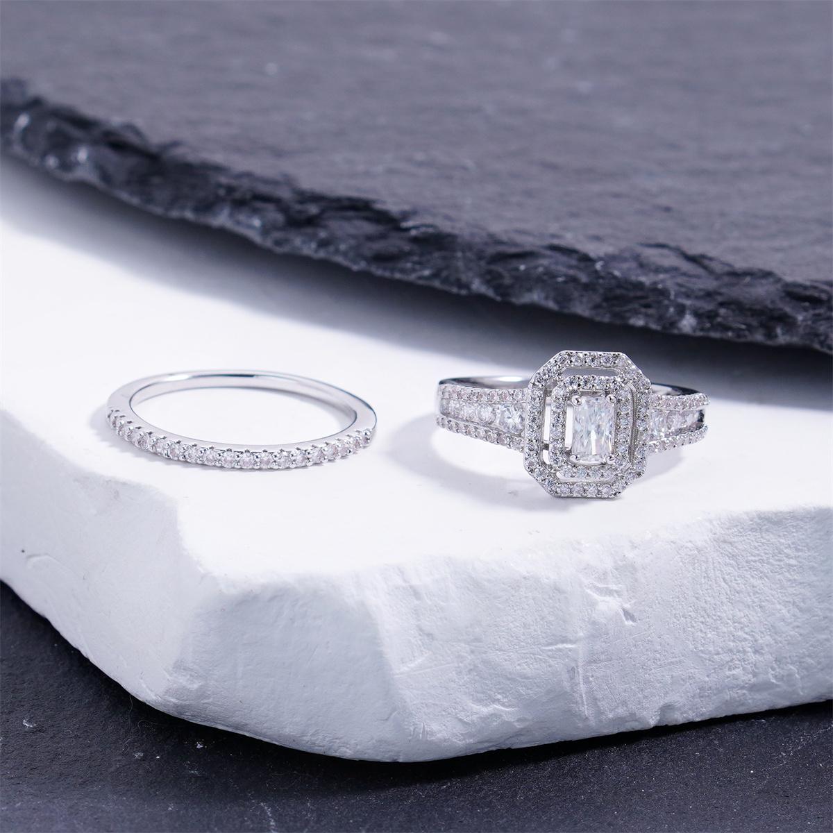 1.3ct Imperial Halo Band Theater Ring Heirloom Ring VVS Synthetic Moissanite Ring Jewelry Copper Band