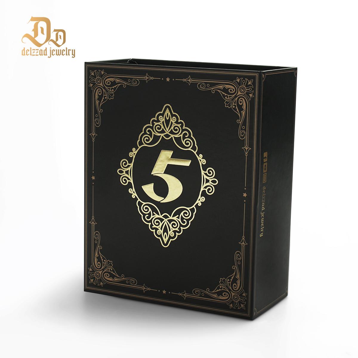 [Surprise Luxury Set] Delzzad Jewelry Gift Box Set 5pcs Gift Boxes Birthday Wedding Engagement Anniversary Christmas Gift for Men Women