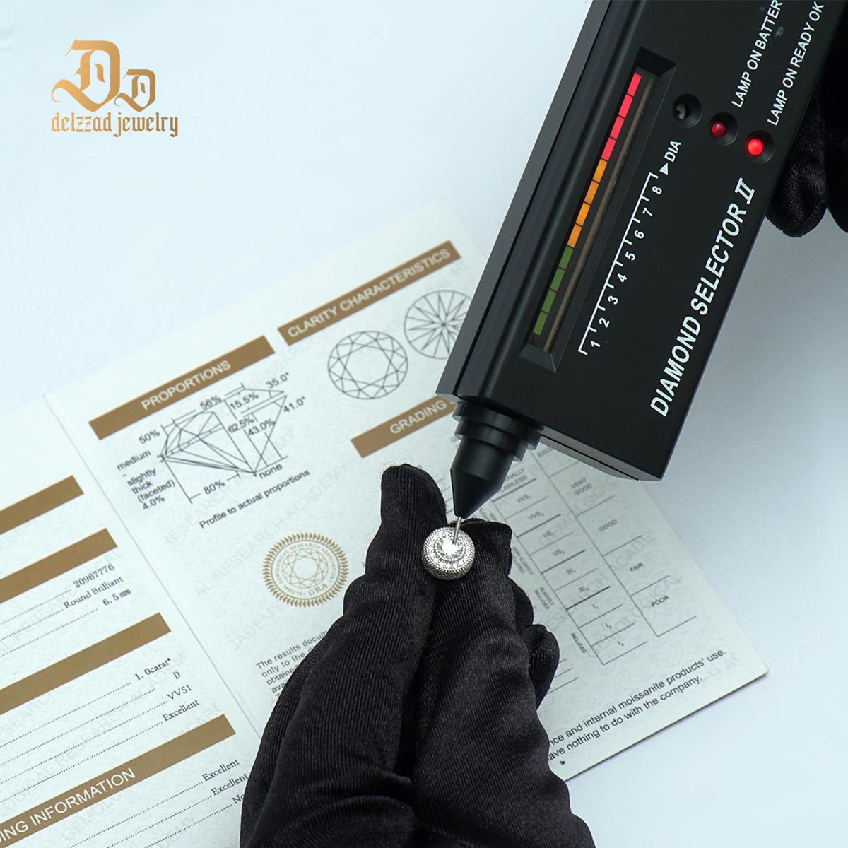 S925 Round Synthetic Moissanite Hip Hop Iced Out Halo Stud Earrings For Men Women Christmas Gifts