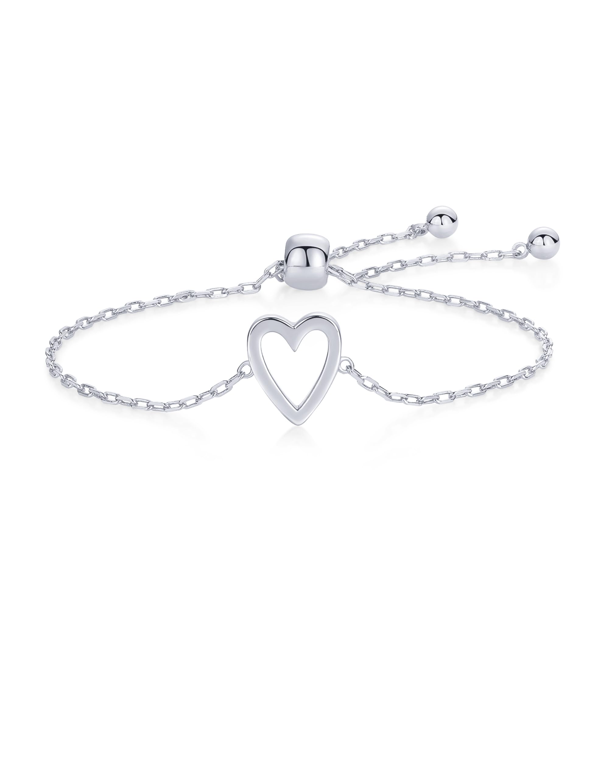 BFF Friendship Heart Bracelets Adjustable Matching Bracelets Stainless Steel Chain Daily Costume Jewelry Accessories